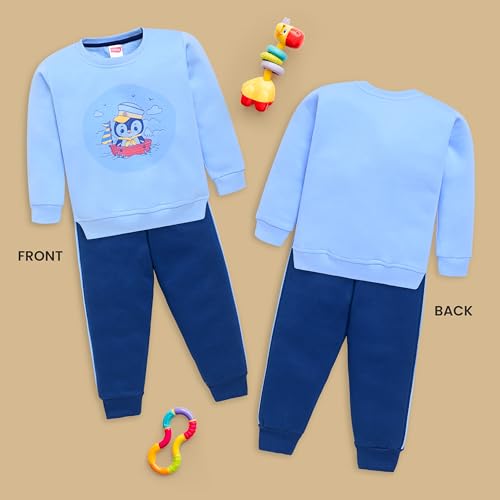Image of LuvLap Baby Girls Full Sleeve Sweatshirt & Pyjama Set