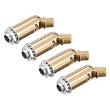 MECCANIXITY Sloped Ceiling Adapter 180 Degree Swivel M10 Thread, for Chandelier Ceiling Pendant Light, Champagne Gold Pack of 4