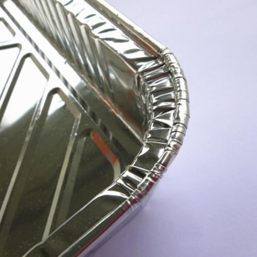 Bandeja de papel de aluminio que recoge la grasa de la barbacoa, pack de 10 piezas plata 5