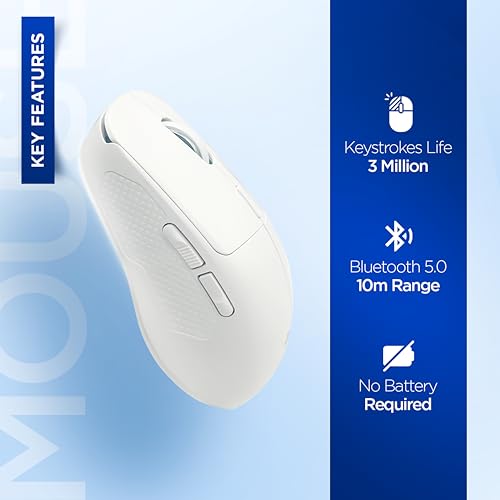 Image of Acer Prism Wireless Mouse | Dual Mode 2.4GHz & BT 5.1 | 6 Buttons with Scroll Wheel | 800 /1200 /1600 DPI | Rechargeable 500mAh Battery | Running RGB | Lightweight 73g I Windows & Mac Compatible - White
