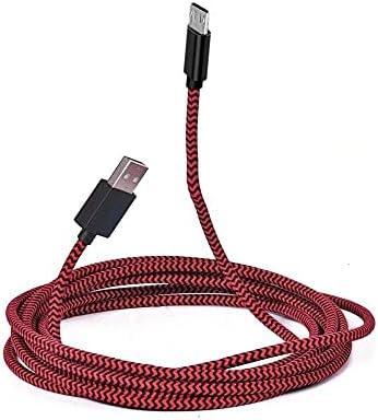 AOSOK PS4 Controller Charger Cable, 6FT Long Charging Cable for Playstation 4 Charger/PS4 Slim/Pro Wireless Controllers/Xbox One/X Controller, Micro USB Play and Data Sync Power Wire, Red