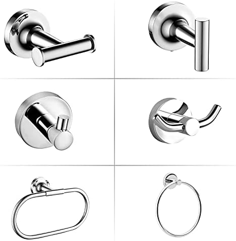 JASSFERRY Wall Mounted Circle Round Towel Ring Luxury Modern Design Bath Hand Towel Holder Hanger Polished Chrome