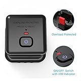 Cube Extension Lead with USB Baykul 4M Power Strip with 3 USB Slots (5V/2.4A) 4 Way Multi Plug with Switch Black Extension Cord Cable with Overload Potection for Home Office Travel Dorm - Image 4