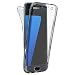Produktbild N4U Online® Ganzkörper (Rücken Vorne) TPU Gel Schutzhülle Transparent Hülle für Motorola Moto X Play Silbern