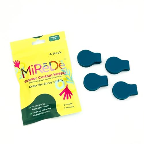 4 Pack Self Adhesive Shower Curtain Clips – Wall Mounted