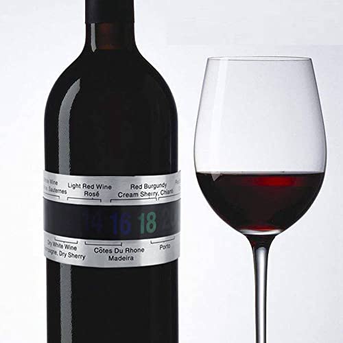 Termômetro de garrafa de vinho, pulseira de temperatura de vinho de aço inoxidável, termômetro de te