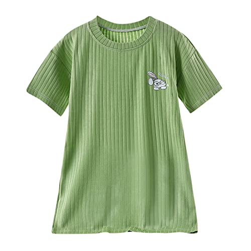 Toddler Girls 𝐍ightgown Short Sleeve Cotton 𝐏ajamas Cute Bunny 𝐒leepwear Baby Girls Princess 𝐍ightgown Loung𝐞wear