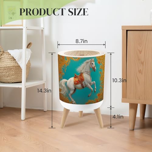Caneca de basura redonda con tapa 7 litros miniatura 3
