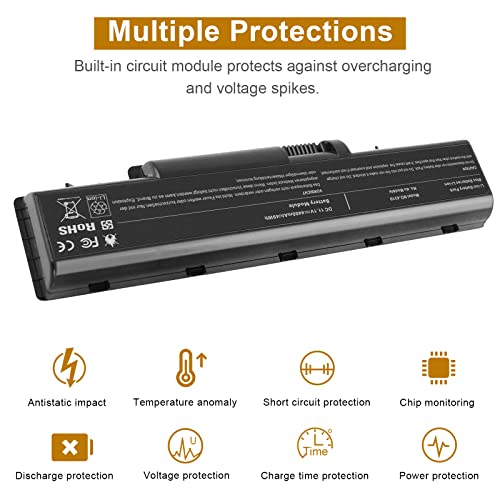 Image of AS07A31 Battery for Acer Aspire 5732Z 4730Z 4732 5735Z 5734Z 4720Z 5740 5738 5735 5542 5532 5536 5517 5516 5332 5334 5738 4520, fits P /N AS07A32 AS07A41 AS07A42 AS07A51 AS07A52 AS07A71 AS07A72 AS07A75