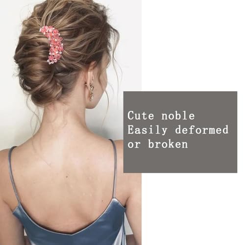Kuuguu Rhinestone Inlaid Floral Hair Combs With Crystals thumb #4