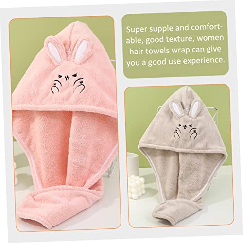 minkissy Touca De Cabelo Seco De Desenho Animado 2 Peças Toalhas Macias Toalhas Infantis Laços De Ca