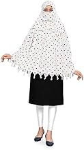 Pure Cotton, Long Scarf Cum Mask White Printed Design, Universal Size For Girl Women, Sun Protection Usable for Vehicle Driver Innovative