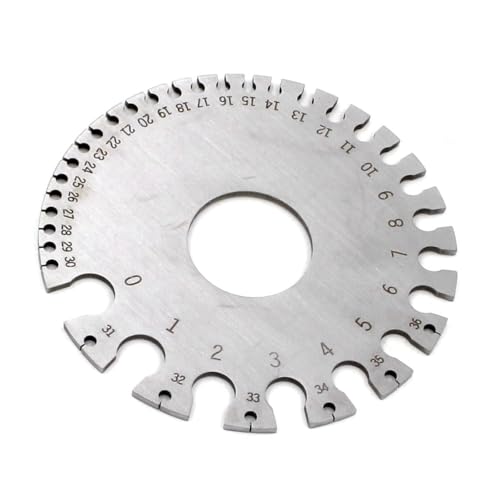 Medidor de calibre de alambre diámetro Herramienta de inspección grosor 0-36 SWG Acero inoxidable miniatura 2