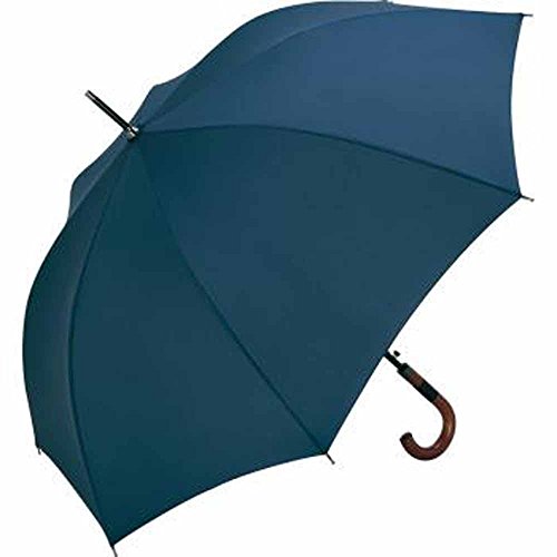 Parapluie windproof FARE 4132 bleu marine d'exception et poignée canne bois