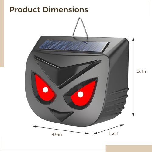 Luces solares de coyote con luz LED roja intermitente para evitar ataques en el corral 4