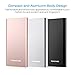 Poweradd Pilot 4GS Plus 20000mAh Power Bank with 8-Pin& Micro Input Cable, 3.6A Fast Charger Universal for iPhone, iPad, Samsung, LG, HTC and More - Rose Gold (8 Pin, USB Cable Included)
