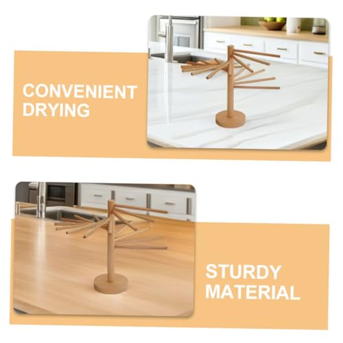 Tenedero de madera Alipis soporte para secar espaguetis y pasta fresca 8