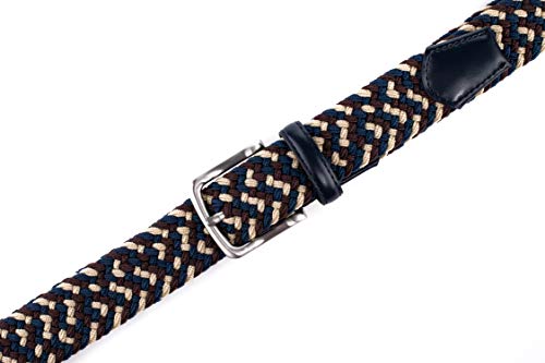 Image of Fabio Valenti Canvas Elastic Fabric Woven Stretch Braided Belts for Men Women Junior with Multicolored /Full Sizes