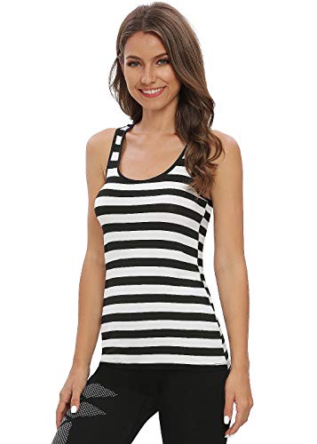 Star Vibe Racerback Workout Tank Tops For Women Basic Athletic Tanks Yoga Shirt Sleeveless Exercise Tops 4 Pack Black Grey White Black Stripe Xl #TOP2