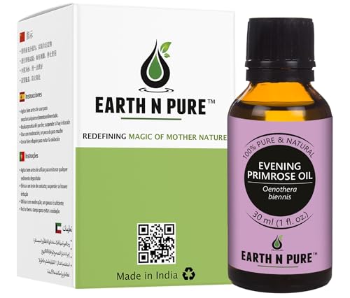 Image of Earth N Pure Evening Primrose Oil for Skin, Hair and Nails Care | Cold Pressed | 30 ML
