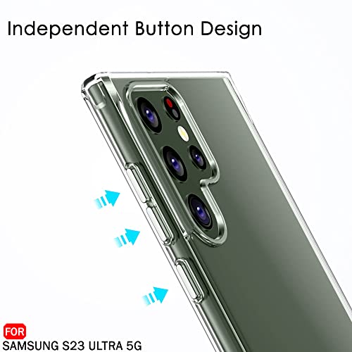 Image of TheGiftKart Ultra-Hybrid Crystal Clear Back Case Cover for Samsung Galaxy S23 Ultra 5G | Shockproof Design | Hard Back Cover Case for Samsung Galaxy S23 Ultra 5G (PC & TPU, Transparent)