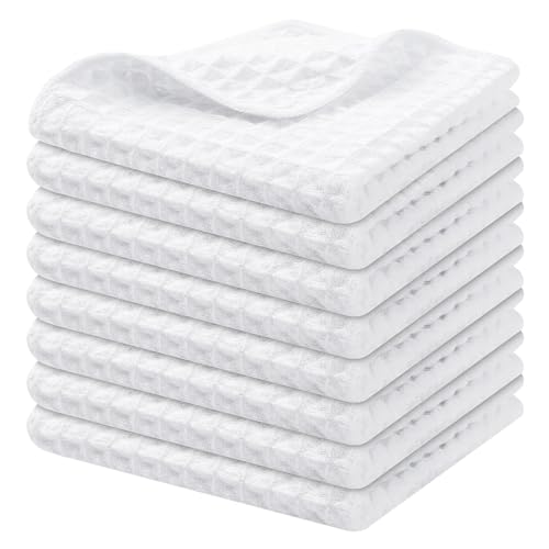 Homaxy Premium Microfiber Waffle Weave Kitchen Dish Cloths, 12 x