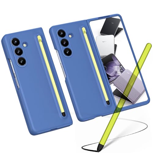Étui Samsung Galaxy Z Fold7 bleu avec protège-écran et stylet