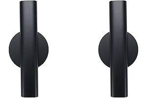 Chic Wall Decor: 6.3" Black Wall Mounted Vases for Indoor Botanical Beauty