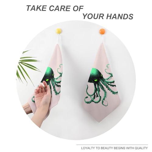 asbwuo C-thulhu Absorbent Hand Towels Soft Quick Drying Washcloth Towel for Kitchen Bathroom Home 2PCS - Image 4