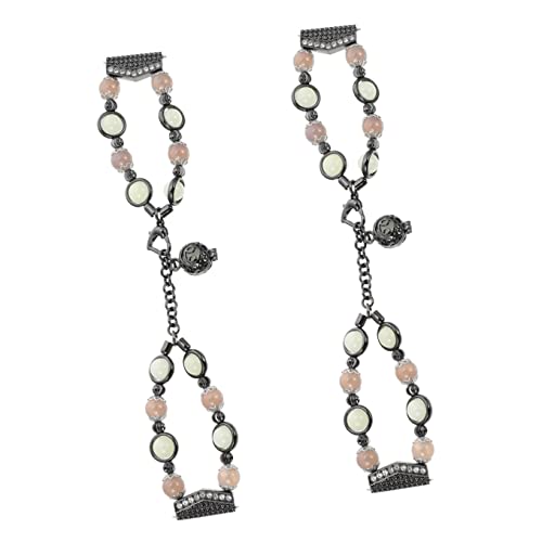 Bracelet montre perle compatible Galaxy Watch Active avec chaîne décorative