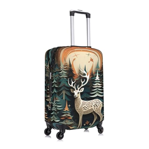 Christmas Deer Print Elastic Washable Baggage Protector Universal Suitcase Cover Travel Luggage Cover3