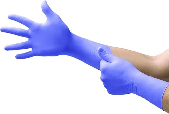 Ansell MICROFLEX Supreno EC SEC-375 Thick Disposable Nitrile Exam Gloves Extended Cuff for Automotive, Heathcare, Life Sciences, 3XL 11.5-12.0 Violet Blue Box of 40