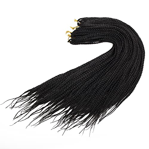 6 Packs Box Braids Crochet Hair Crochet Box Braids Pre-Looped Synthetic Hair Crotchet Box Braids Hair 22 Inch (1B, 22Inch) … #TOP4