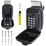 SUGOOE Car Lock Box, Car Window Punch Button Lock Box, Portable Key Storage for Keys, Credit Cards and Cash