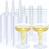 LATERN 60 stuks plastic champagne coupe, 120 ml heldere wijnproeverij glazen herbruikbare gestoomde cocktailbekers voor…