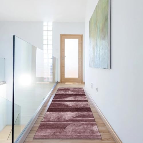 Alfombra de cocina marrón 50 x 180 cm antimanchas y antideslizante 5