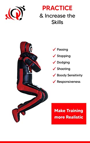 Qma Brazilian Mma Grappling Dummy In Sitting Position, Training Equipment For Home, Gym, Kickboxing, Wrestling, Judo, Martial Arts, Karate, Jiu Jitsu, Boxing, Fighting | Unfilled, Syn Leather, Black #TOP5