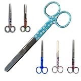 Ciseaux de soins infirmiers pour bandage professionnel à bout Rome - Ciseaux pour trousse sanitaire colorée - Accessoires pour soins infirmiers d'urgence (Marguerite)