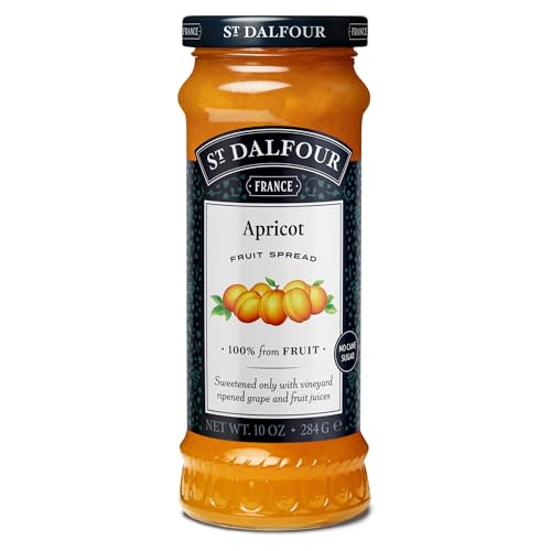 St. Dalfour Apricot Fruit Spread – 10oz – 100% from Fruit, N...