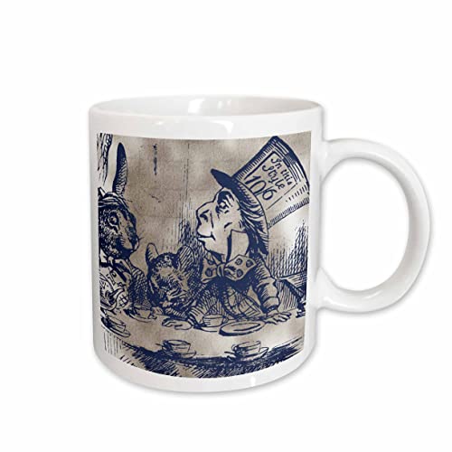 3dRose Mad Hatter Vintage Alice in Wonderland Tea Party 11oz Mug