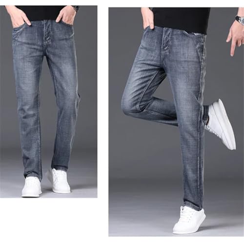 Men's Streetwear Jeans Vintage Slim Fit Pants Narrow Leg Daily Denim Trousers3