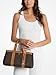 Michael Kors Romee Small Satchel, Gold-Tone Hardware/MK Signature Coated Twill/Brown/Acorn