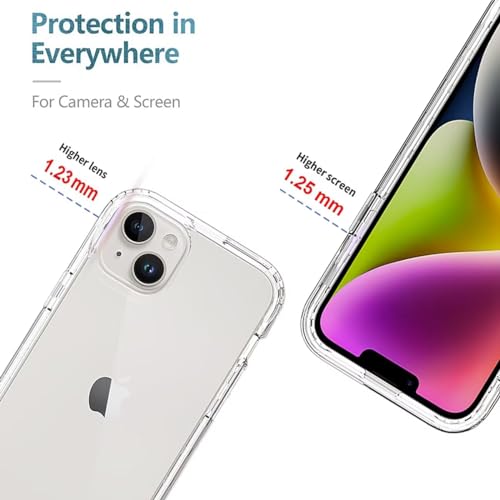 Coque iPhone 15 Plus antichoc transparente avec protection écran verre