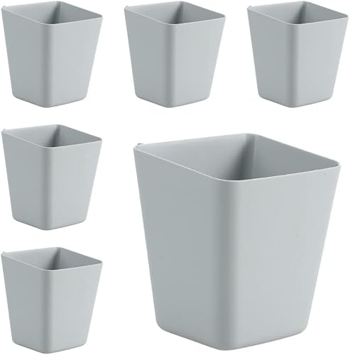 Miniatura 7 de Paquete de 6 portavasos colgantes, organizadores de pared, accesorios de carrito rodante, soportes colgantes para bolígrafos, contenedores