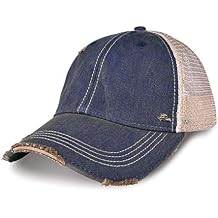 YPO Rhino ODM Cap Vintage Distressed Unstructured Mesh Back Plastic Snap Baseball Cap