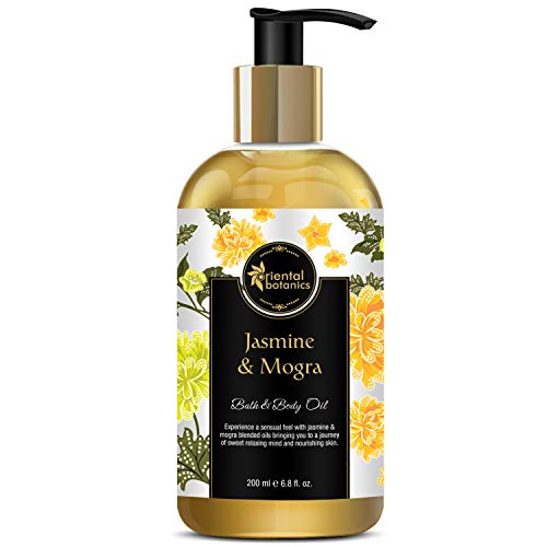 Oriental Botanics Bath & Body Oil (Jasmine & Mogra) - 200ml - No Mineral Oil