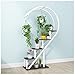 ZENGAI Pflanzenständer Regal Blumenstand Blumentopf Kunst Aus Eisen Regal Bogen Haushalt Mehrschichtig Balkon Modern Weißes Regal, 4 Arten (Color : B)