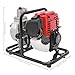 Benzin Wasserpumpe, 4-Takt 1.2KW 38CC Wasserförderpumpe Tragbare Wasserpumpe Einzylinder Benzinwasserpumpe Luftgekühlt Wasserförderpumpe Schmutzwasserpumpen für Tankfüllung, Bewässerung, Sprinkler
