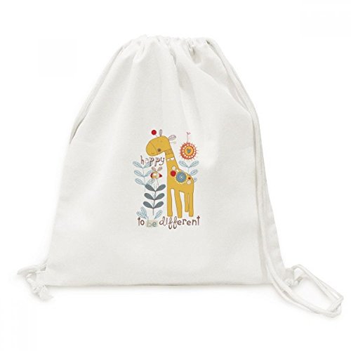 Sac de voyage à cordon girafe jaune en toile pour sorties