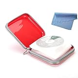 Hard-CD/DVD-Aufbewahrungshülle; CD/DVD-Aufbewahrungshülle für 40 Discs. Haltbare Reisetasche. (Rot)